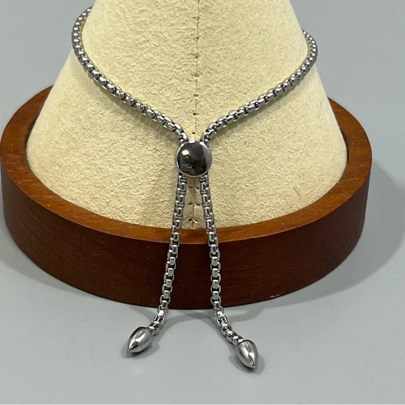 JMC Crystal Bar Slider Bracelet Adjustable Slide Closure For The Perfect Fit - Picture 4 of 6